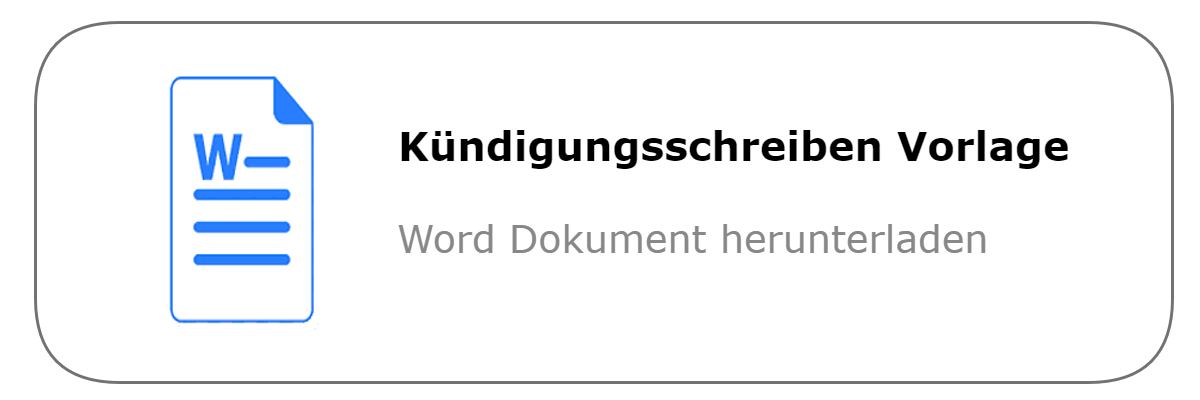 Kündigungsschreiben Vorlage