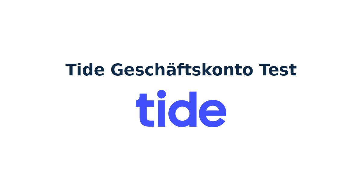 Tide Geschäftskonto Test mit blauem Tide-Logo