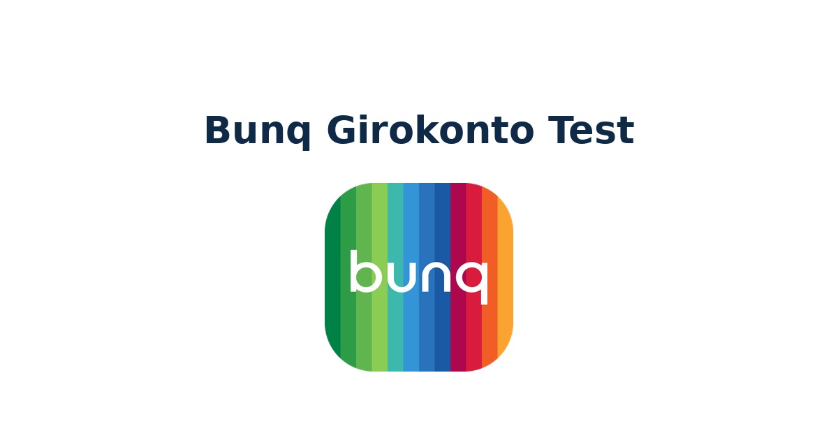 Bunq Girokonto Test mit buntem bunq-Logo