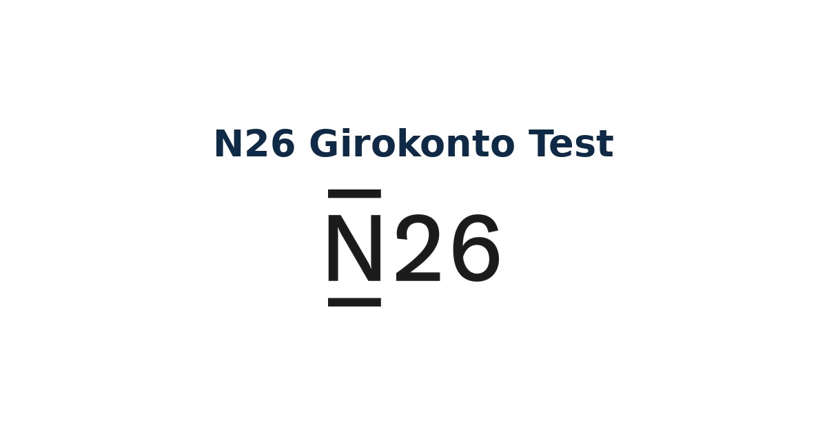 N26 Girokonto Test mit N26-Logo