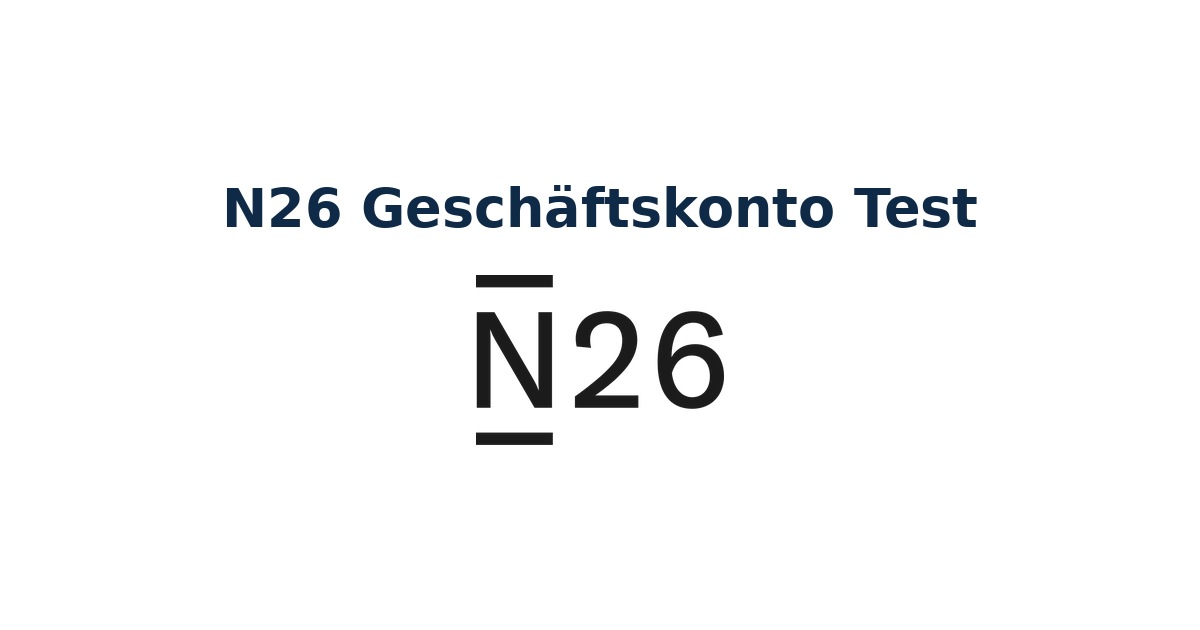 N26 Geschäftskonto Test mit N26-Logo