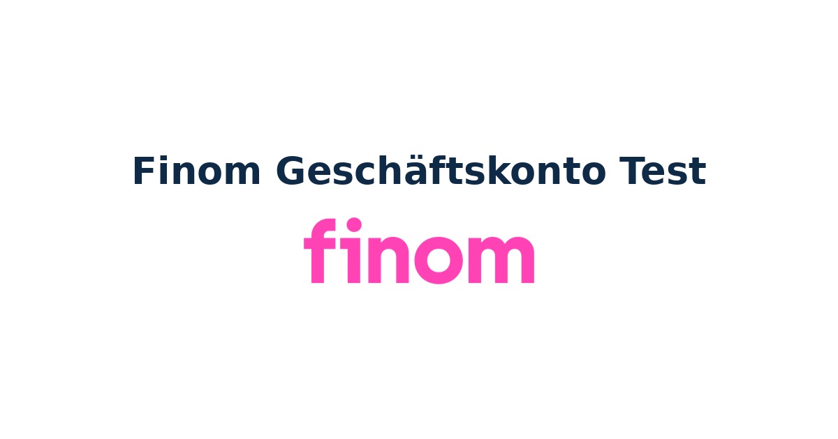 Finom Geschäftskonto Test mit pinkem Finom-Logo